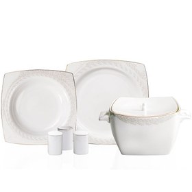 Resim Korkmaz Bone Selection 60 Parça Kare Yemek Takımı A8451 