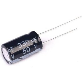 Resim 330uf 50v Elektrolitik Kondansatör 10x17 Mm 105c 10 Adet Pcs 