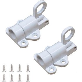 Resim Kendiliğinden Kapanan Mandal - Yaylı Kapı Mandalı - Kapı Mandalı - Güvenlik Otomatik Pencere Kilidi - Yaylı Sürgü Mandalı Beyaz 