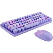 Resim Tenfowee Mofii 68 Tuşlu Kablosuz Klavye Ve Mouse Seti - 3 Kademeli Dpı Ayarlı Ergonomik Tasarım Mor Diğer 