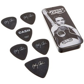 Resim Jim Dunlop Jcpt01m Johnny Cash Memphis Pick Tin Medium 5 Adet Pen 