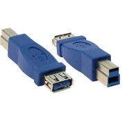 Resim Ti-Mesh Usb 3.0 A F / B M Dönüştürücü - Nickel/Blue 