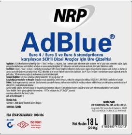 Resim NRP Blue 20 Lt Bidon (1 Palet 48 Adet) Adblue (1 Ad ) 