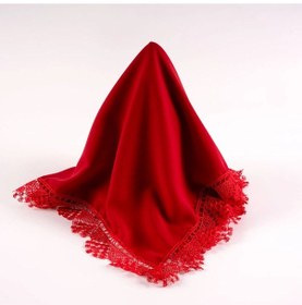 Resim İğne Oyalı Şal Namaz Örtüsü, 144x68 Cm. Kırmızı Kırmızı 