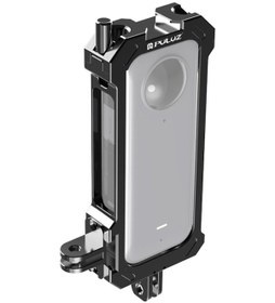 Resim Insta360 X3 Puluz Metal Koruyucu Kafes Rig Konut Çerçevesi Genişletilmiş Soğuk Ayakkabı Tabanı Ve Tripod Adaptörü 