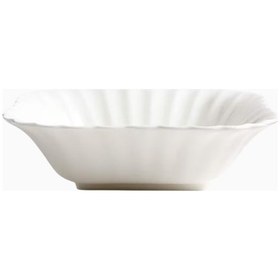 Resim Crate & Barrel Capella Beyaz Kemik Çini Servis Kasesi, El Yapımı Zarif Tasarım 