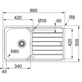 Resim Franke Sk x 611 Sağ Ino x Eviye 