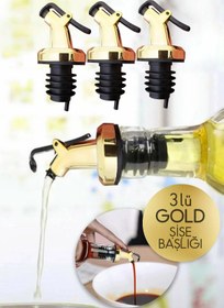 Resim Milena Life Gold Sızdırmaz 3'lü Yağdanlık Tıpası - Kapaklı Şişe Ucu, Yağdanlık Başlığı Ve Tapa Seti (3 ADET) 