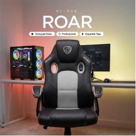 Resim Hytech KL-H28 Roar Siyah/Gri Oyuncu Koltuğu 