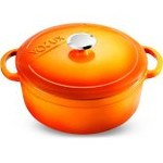 Resim Kitchenware Amusant Turuncu Derin Döküm Tencere 28 Cm Voeux