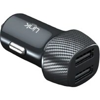 Resim Linktech C490 Çift Girişli Araç Içi Şarj Aleti 3.1A Siyah 