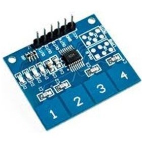 Resim Ttp224 4 Kanal Dijital Dokunmatik Buton Sensör Modülü 