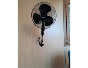 Resim Depolife Duvar Için Hava Vantilatörü Döner Kafa Duvar Montajlı Pervane 40CM 45W Siyah Rüzgar Fanı 