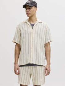 Resim Jack & Jones Jorcoba Strıpe Resort Ekru Erkek Gömlek 12271060 