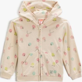 Resim Kız Bebek Kapüşonlu Sweatshirt Pamuklu 