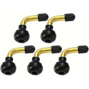 Resim Willowhaven 5 Adet Altın Pvr70 Valfli Sübap 45 Derece Açılı Siyah Kauçuk Motosiklet Atv 