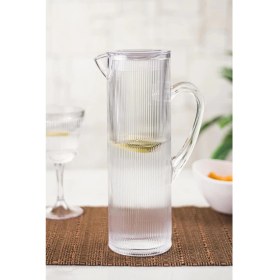Resim Akilik Barok 1,5 Lt Şeffaf Sürahi (Buzdolabı Kapak Rafına Sığar) 