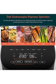 Resim Genel Markalar Dijital Dokunmatik Sıcak Hava Fritözü XXL 4,7 Lt, Siyah, Sağlıklı ve Lezzetli Pişirme 