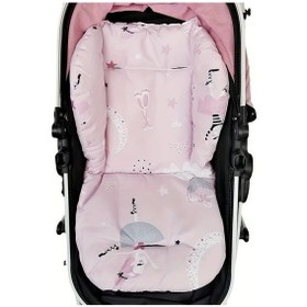 Resim Gateesat Prenses Pembe Yumuşak Polyester Bebek Arabası Minderi 0-3 Yaş Nefes Alabilir 
