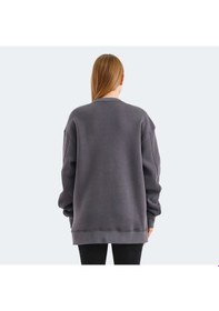 Resim Slazenger VADIM Oversize Kadın Oversıze Koyu Gri Sweatshirt 