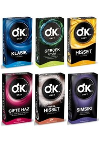 Resim Okey Prezervatif Kondom Hisset - Klasik - Gerçek Uyum - Çifte Haz - Sımsıkı - Ultra Hisset 6 X 10'lu 