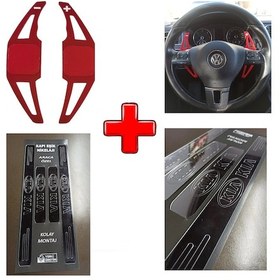 Resim Kia Ceed Uyumlu Kapı Eşiği Ve F1 Kulakçık Vites Kolu (554410829) 