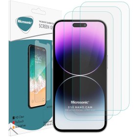 Resim Apple iPhone 14 Pro Max Screen Protector Nano Glass Cam Ekran Koruyucu (3`lü Paket) 