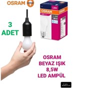 Resim ADA HIRDAVAT Osram Beyaz Işık Led Ampül 8,5w Tasarruflu *** 3 Adet 