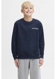 Resim Jack & Jones Jack&jones Jjyuki Back Erkek Çocuk Sweatshirt 12279593 Lacivert 