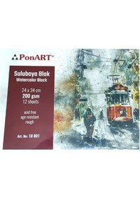 Resim Ponart Suluboya Blok 200 Gr Rough 24x34 Cm 12 Yp 