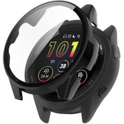 Resim Garmin Forerunner 265 Akıllı Saat Pc Saat Kılıfı Ve Temperli Cam Ekran Koruyucu - Siyah - Wellngs 