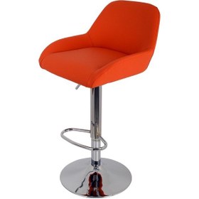 Resim Bürocci Texas Bar Taburesi - Turuncu Deri - 9506S0123 Çok Renkli 