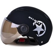 Resim Markingyes Unisex Motosiklet Elektrikli Araç Kaskı Siyah 