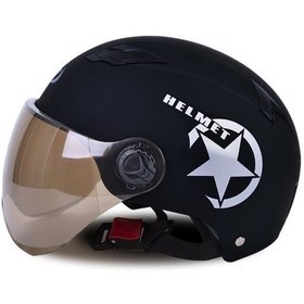 Resim Markingyes Unisex Motosiklet Elektrikli Araç Kaskı Siyah 