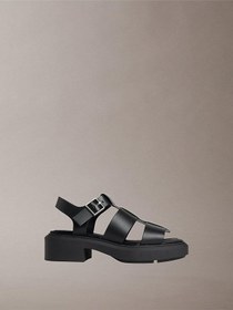 Resim Calvin Klein Kadın Chunky Fisherm Deri Sandalet 