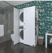 Resim Kenzlife Çamaşır-Kurutma Makinesi Dolabı Kapaklı Foka Byz 180*090 Çok Renkli 