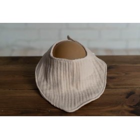 Resim Olivo Mini Yenidoğan Bebek Fular/Önlük Cappuccino 4 kat müslin 