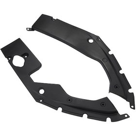 Resim Tenfowee 2016-2019 10. Nesil Honda Civic İçin Abs Plastik Motor Bavulu Yan Panel Kapakları, Montaj Kanca İle, Siyah Mat, Çift Set 