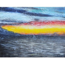 Resim Manzara Soyut El Yapımı Yağlı Boya Tablo 105x85cm 