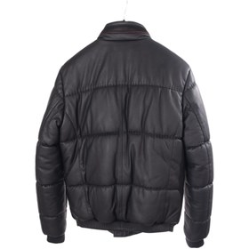 Resim Toskana Design Siyah Çok Cepli Erkek Puffer Deri Ceket | 200-4055 - M / Siyah 
