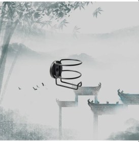 Resim Chuangyinshop 1 Adet Manyetik İçecek Tutucu Siyah Alüminyum Alaşım Ayarlanabilir Halkalar 66mm Mıknatıs Ve Yan Emme Başlığı 