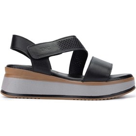 Resim Tamer Tanca Kadın Hakiki Deri Siyah Topuklu Sandalet 824 10-1300 Bn Sndlt Y23 Siyah Siyah 