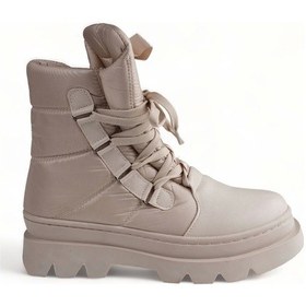 Resim Durable Bej Kadın Paraşüt Kumaşlı Kalın Tabanlı Kar Botu Bej 