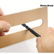 Resim Ebony Wood Leathercraft Edge Burnisher Set - Yüksek Yoğunluklu Ahşap Deri Kenar Slicker - Deri İşçiliği için Çok Şekilli ve Boyutlu Deri Kenar Slicker Seti 