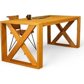 Resim Neiwel Diaz Doğal Ahşap Ofis Ve Çalışma Masası x 100 x 200 Açık Ceviz 