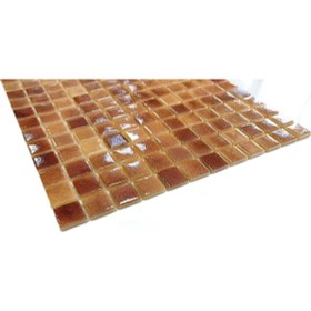 Resim Mutfak Tezgah Arası, Havuz, Banyo, Sauna, Spa, Iç ve Dış Dekorasyonda Tüm Yüzeyler Için, 25X25MM. P. Krem-Kahve, 31,5X31,5CM. Fileli Cam Mozaik. (10 File Karo = 1 M2 Fiyatıdır ) 