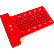 Resim Lemestar Alaşımlı T Cetveli - 5-60mm Delik İşaretleme Cetveli, Ahşap İşleri Ve Paralel Çizimler İçin 