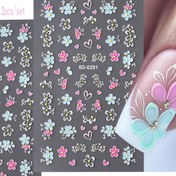 Resim 2 Sayfa 5D Kabartmalı Çiçek Desenli Tırnak Sanatı Çıkartmaları ve Çıkartmaları - Parlak Kendinden Yapışkan Çiçek Çıkartmaları DIY Tırnak Sanatı, Ev veya Salon Dekoru, Kadınlar ve Kızlar İçin Yeniden Kullanılabilir, Tırnak Sanatı Malzemeleri | Çiçek Desenleri | Parlak Bitiş, Tırnak Sanatı Dekoru 