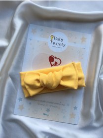 Resim Baby Tweety El Yapımı Ribana Kız Bebek Bandana (SARI) 