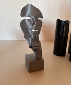 Resim Mat Siyah Heykeli Hediyelik Modern Masaüstü Dekoratif Aksesuar 15cm 